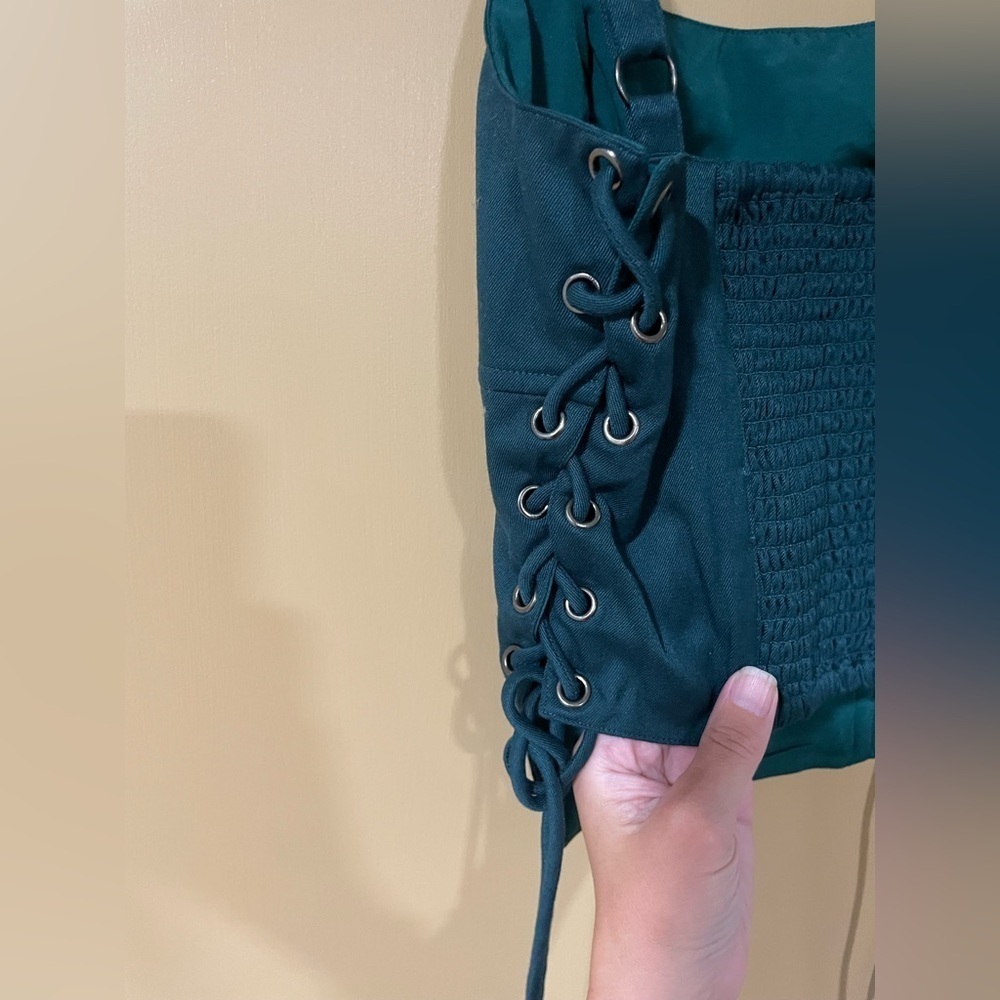 NWT The Drop Elegant Teal Corset Crop Top - Picture 13 of 13